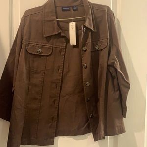 New with tags small Westbound  brown denim jacket.